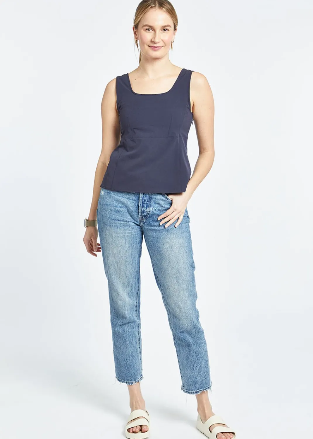 Women Oiselle Tank Tops*Lauren Square Neck Tank