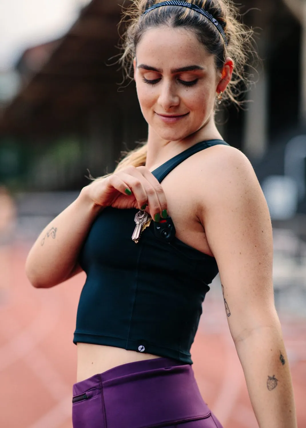 Women Oiselle Sports Bras*Pockito Long Bra