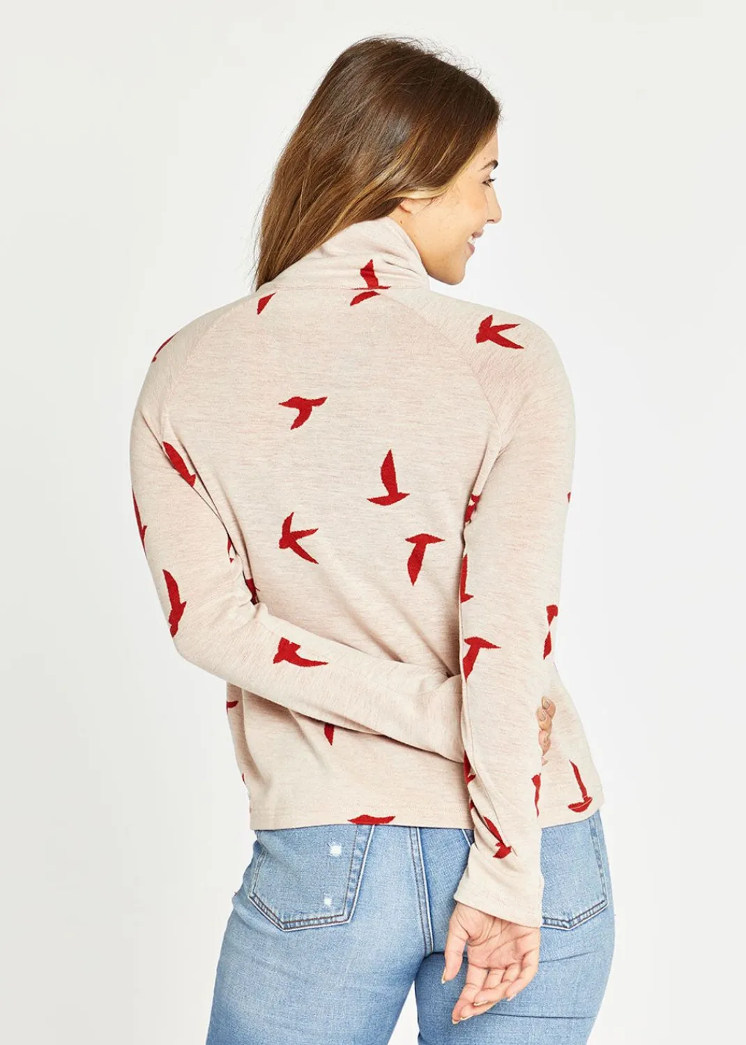 Women Oiselle Long Sleeves*Wazzie Wool Jacquard Half Zip