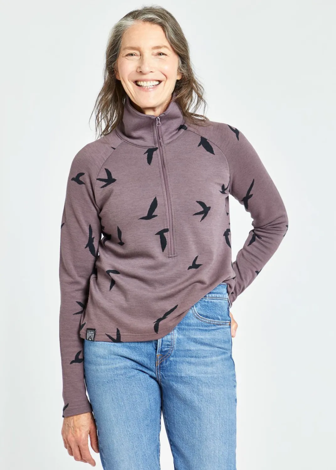 Women Oiselle Long Sleeves*Wazzie Wool Jacquard Half Zip