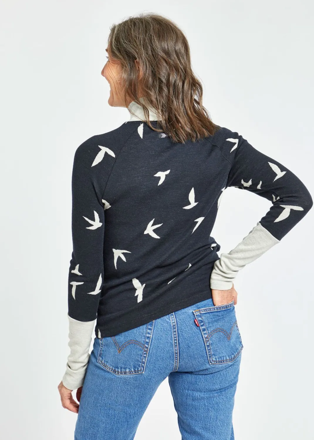 Women Oiselle Long Sleeves*Wazzie Wool Jacquard Mock Neck Long Sleeve
