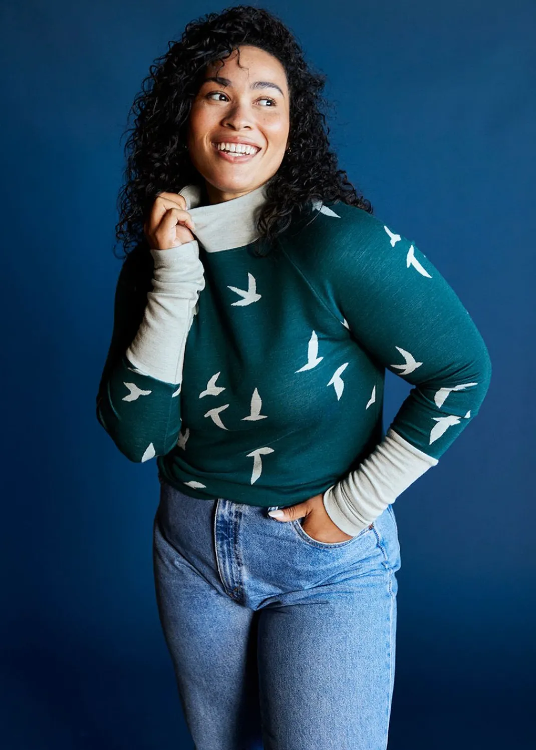 Women Oiselle Long Sleeves*Wazzie Wool Jacquard Mock Neck Long Sleeve